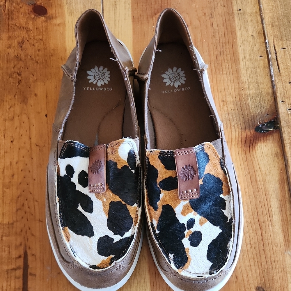 Yellow Box Animal Print Loafers